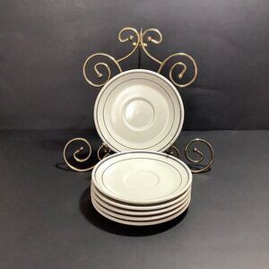 ROYAL DOULTON LAMBETHWARE Asian Dawn 6 Saucers Excellent Unused Condition!!*